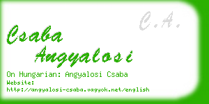 csaba angyalosi business card